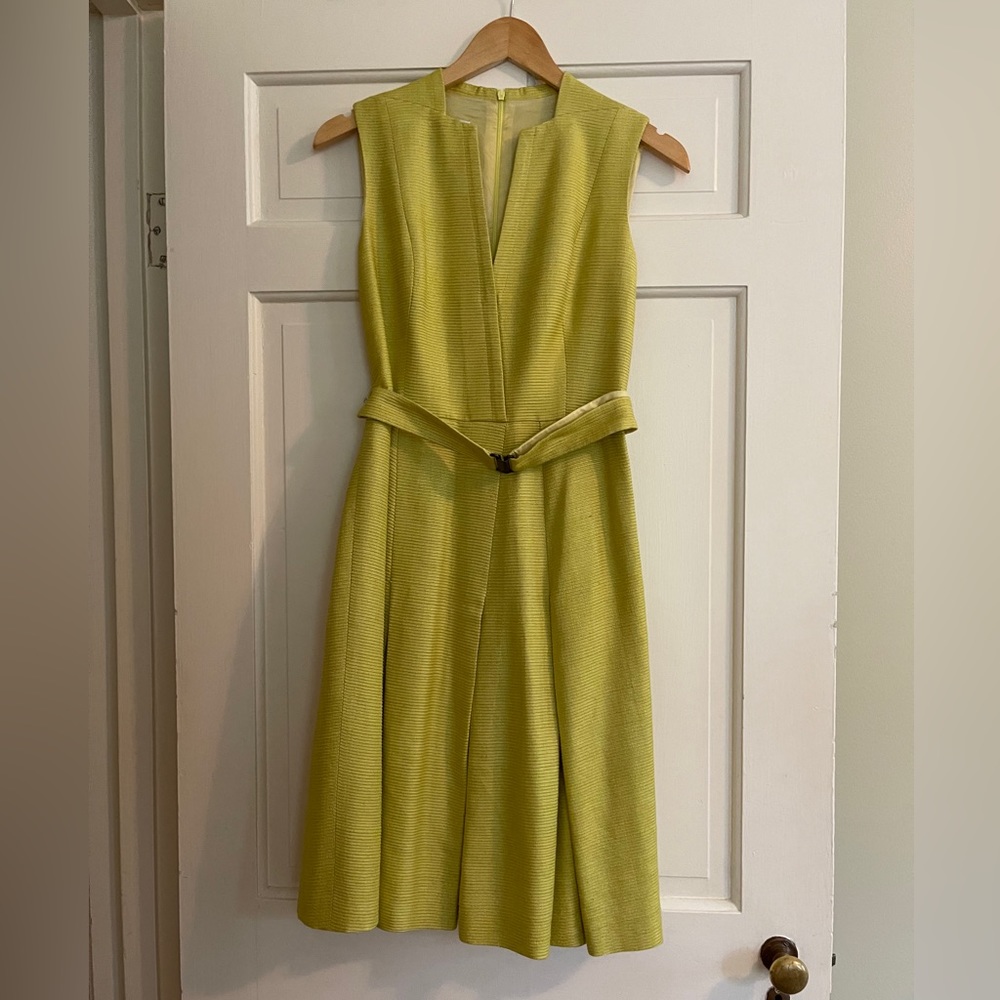 Akris Punto size 6 citron silk dress
